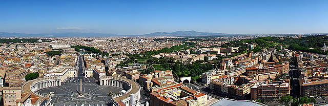 Panorama pohled na celý Řím